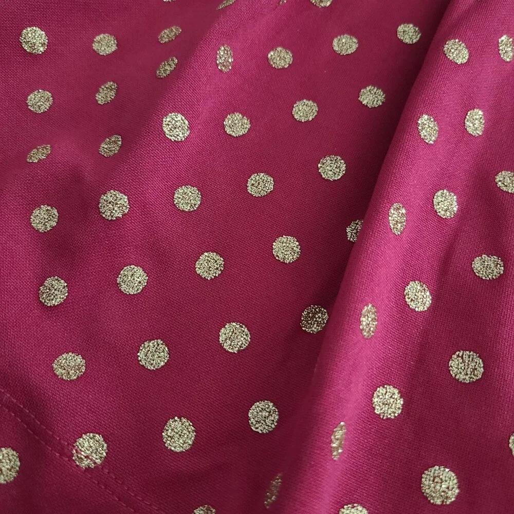 Pink & Violet Girls Gold Polka Dot Dress Coat Size 4